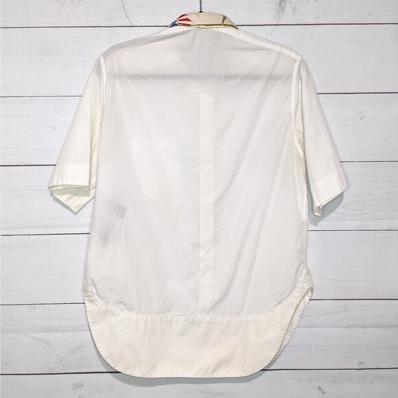 Haider Ackermann Short Sleeve Buttons Down Shirt White Women's Size 40 US Medium - Picture 11 of 15